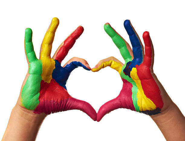istock color painted child hand 163321462