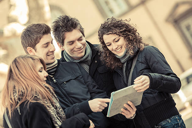 istock Group of Friends with Digital Tablet 163321846