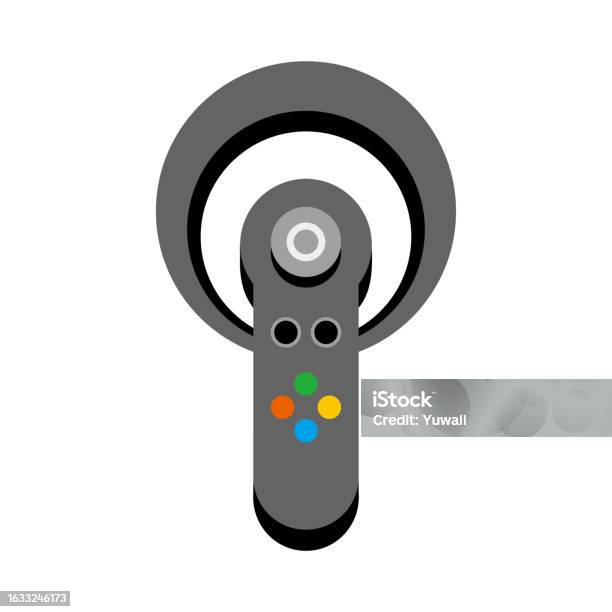 Vr Controller Vector Simple Illustration Black Vr Controller Game Controller Stock ...