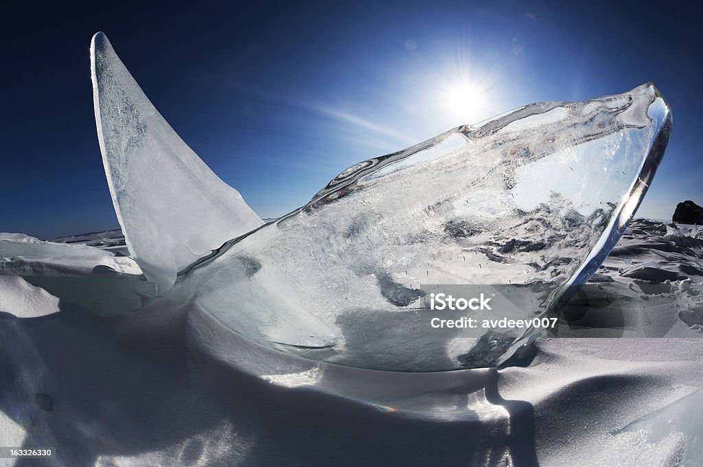 Gelo do Lago Baikal - Royalty-free Amontoar Foto de stock