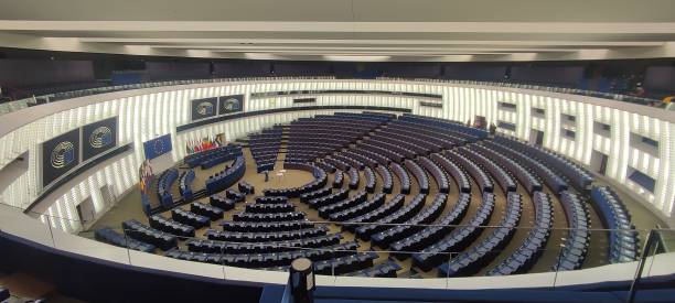 hemicycle (hemicycle) - european parliament government flag europe zdjęcia i obrazy z banku zdjęć