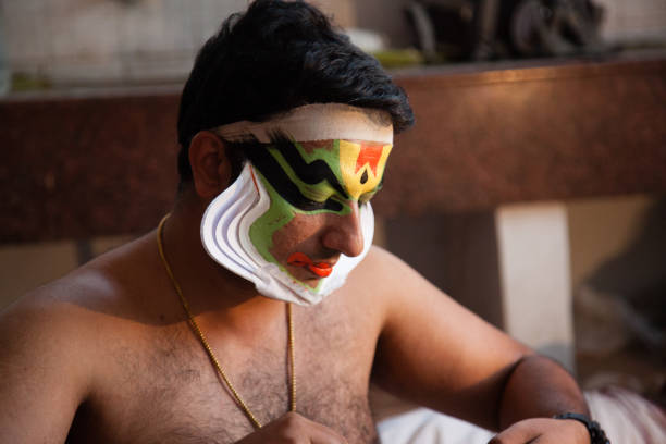 istock Kathakali makeup and pose photoshoot 1633371407