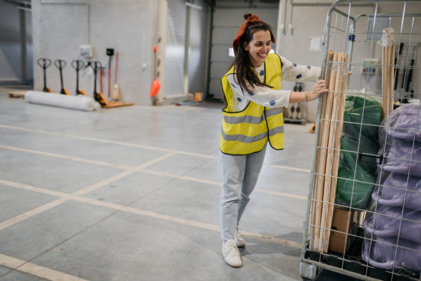 istock Young Woman Getting orders in the warehouse 1633382216
