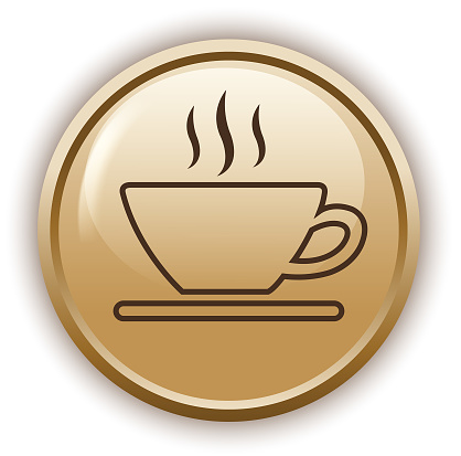 drawing of vector coffee retail button. Created by Illustrator CS6. This file of transparent.