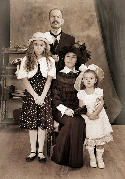 istock Retro family portrait 163342139