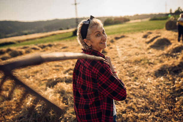 Female Farmer in a Wheat Field