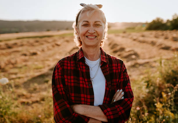 Senior woman in the wheat field