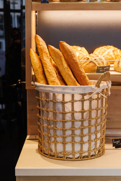 istock Baguettes in a basket in the bakery 1633462964