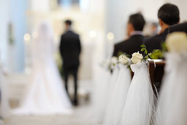 Focus shot of flower wedding decoration