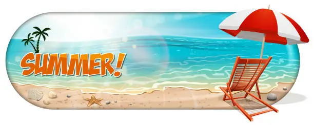 Vector illustration of nature sea banner