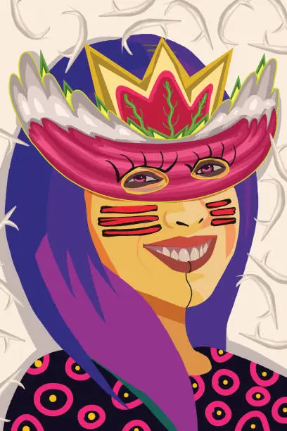 Vector illustration of Carnival mask