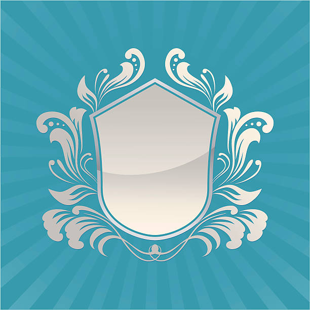 Shield Ornament vector art illustration