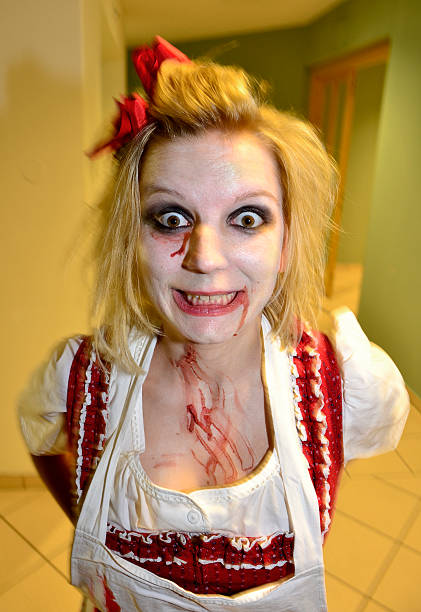 zombie mulher - desire make up women human face - fotografias e filmes do acervo
