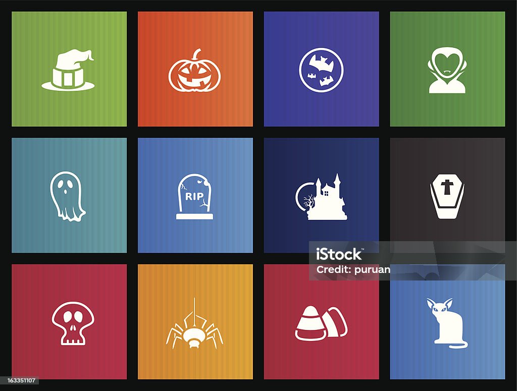 Métro icônes-Halloween - clipart vectoriel de Application mobile libre de droits