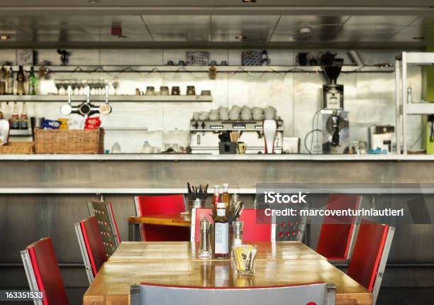 Table English Diner With Bar Indoor Stock Photo - Download Image Now - Diner, Indoors, Table