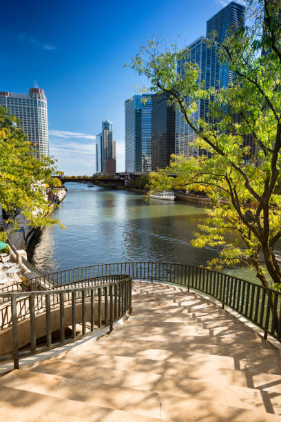 istock Stairs to the Chicago Riverwalk 163351785