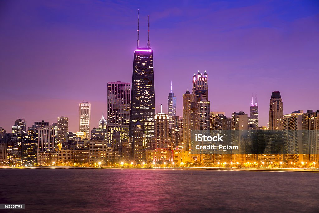 skyline di Chicago Illinois - Foto stock royalty-free di Acqua