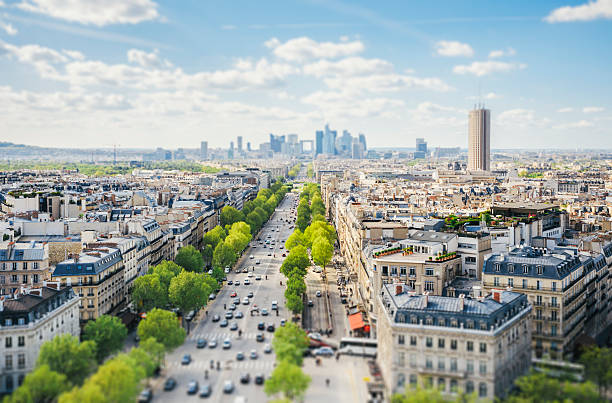 Paris cityscape - Tilt-Shift stock photo