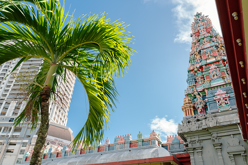 Penang, Malaysia - July 6, 2023 : Georgetown Indian Penang Nagarathar Sivan Temple