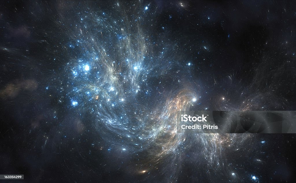 Stelle e pianeti entro Nebulae - Illustrazione stock royalty-free di Spazio cosmico