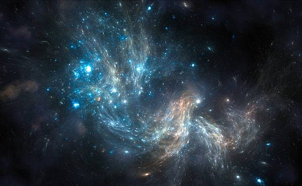 astronomical image showing stars and planets within nebulae - dış uzay fotoğraflar stock illustrations