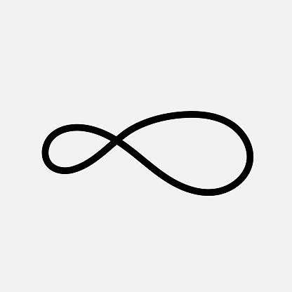 Infinity Sign Shape Graph Hand Drawn Infinity Sign Abstract Loop Curve Shape Dynamic Line ...