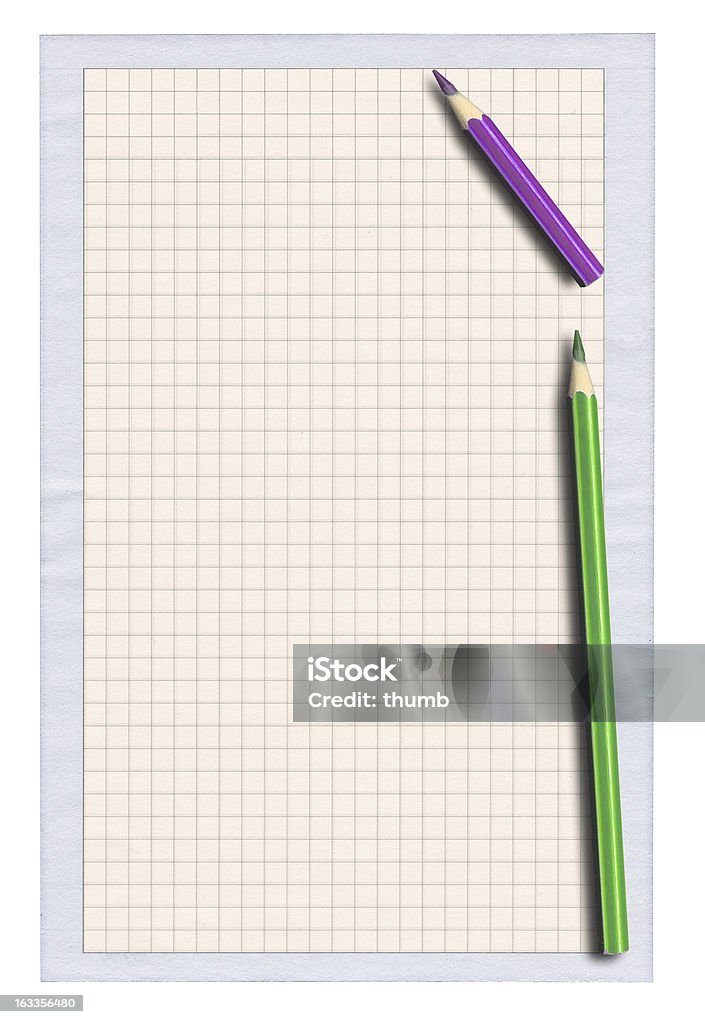 Pedaço de papel e lápis twwo ² - Foto de stock de Agenda royalty-free