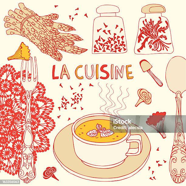 Ilustración de Tarjeta Con Sopa Verduras Y Especias y más Vectores Libres de Derechos de Alimento - Alimento, Belleza, Blanco - Color