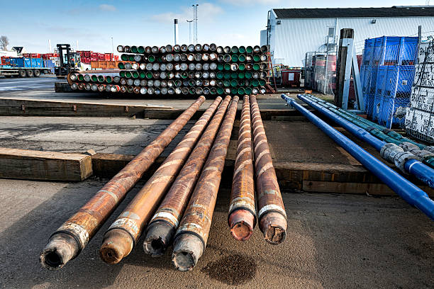istock Drilling pipes for oil 163356804