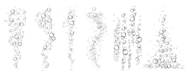 istock Carbonated water fizz bubbles. Underwater fizzing air scattered bubble flow for aerated sparkling drinks. Floating oxygen spheres visual effect vector illustration 1633571895