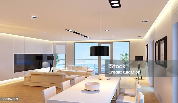 Luxury Penthouse Interior Stock Photo - Download Image Now - Living Room, Modern, No People