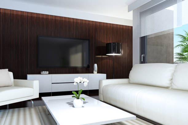 istock Living room with TV 163357699