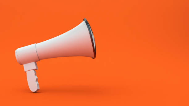 istock Orange megaphone inside the orange room 1633579497
