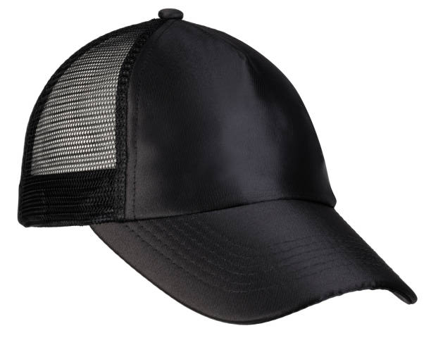 istock Angled View of Black Mesh Sports Cap Isolated 1633609225