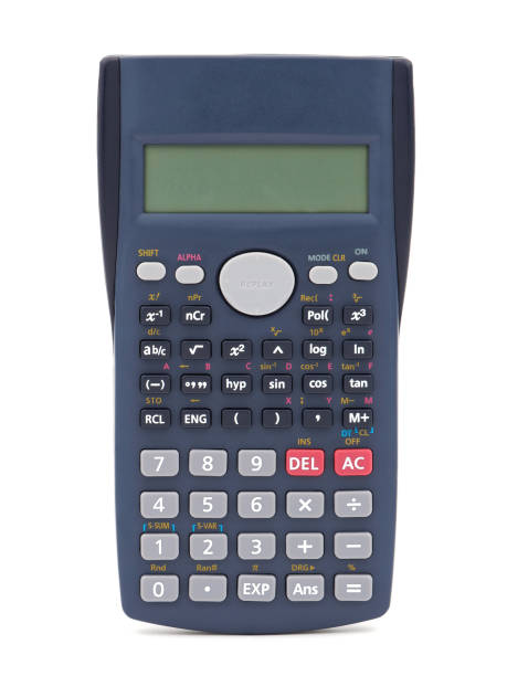 istock Scientific calculator isolated on white background 1633691454