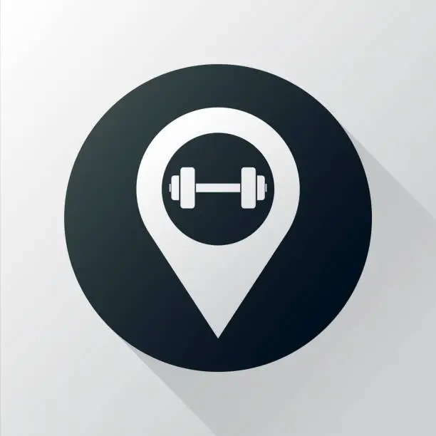 Vector illustration of gym location
