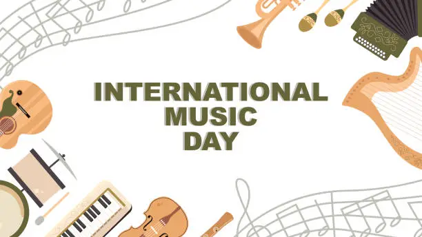 Vector illustration of International Music Day.