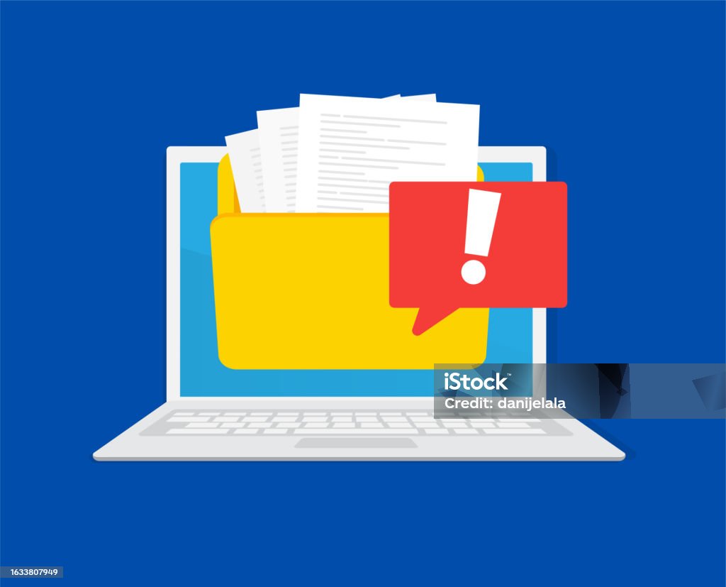 Document File Work No Entry Problem Fail Warning Stock Illustration ...