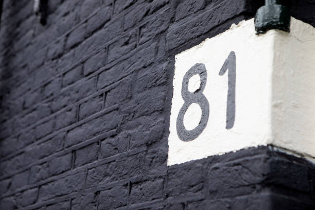 House number 81 sign