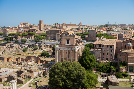 Views from the Roman Forum in Rome, Italy