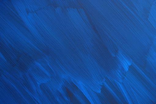 Grunge Brush Strokes of Blue Color Paint