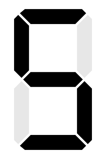 Number 05 Digital Digital Number 5 Stock Illustration - Download Image Now - Black And ...