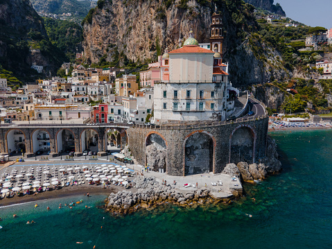 Views from Atrani on the Amalfi Coast, Italy by Drone