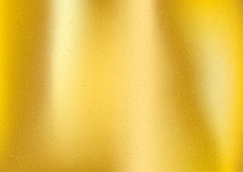 Gold foil gradient background. Golden metal material texture