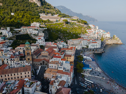 Views from Amalfi on the Amalfi Coast, Italy by Drone