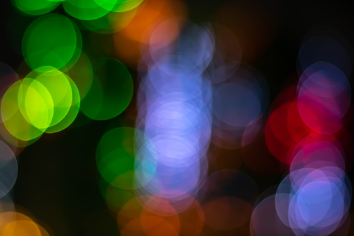 Colorful bokeh of night light