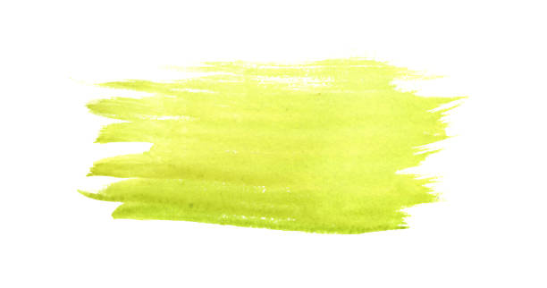 istock Yellow abstract texture isolated on white background. Strokes of paint. Brushed painted background. Watercolor illustration for card, greeting backgrounds 1634027329