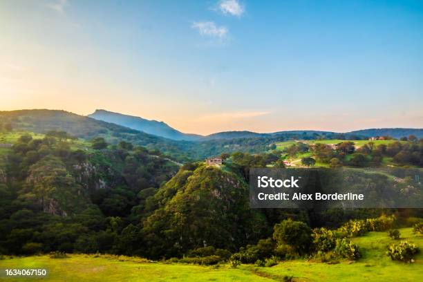 Sunrise In The Field With Colored Sky In Arcos Del Sitio In Tepotzotlan State Of Mexico Stock Photo - Download Image Now