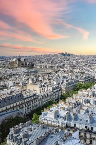 Photo of Paris, aerial view of the city