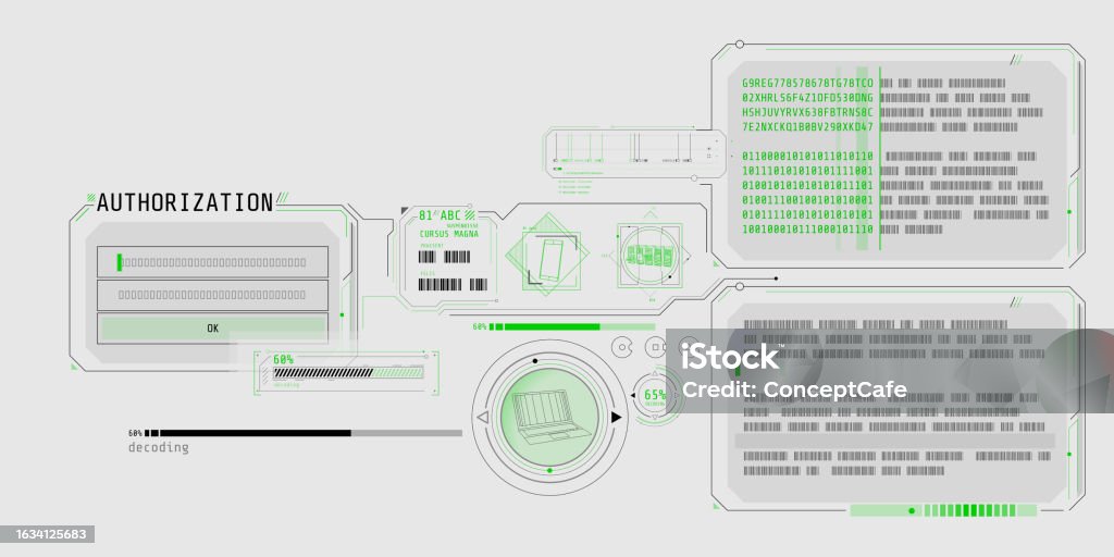 Data Decryption Program Interface With Authorization Window Stock ...